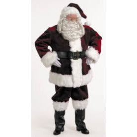 Santa Burgundy Velvet Rental Costume, size XXL-for local pick up only - Make It Up Costumes 