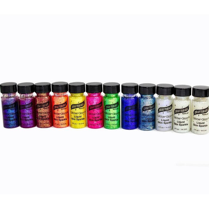 Graftobian Glitter Glam Liquid Skin Sparkle - Make It Up Costumes 