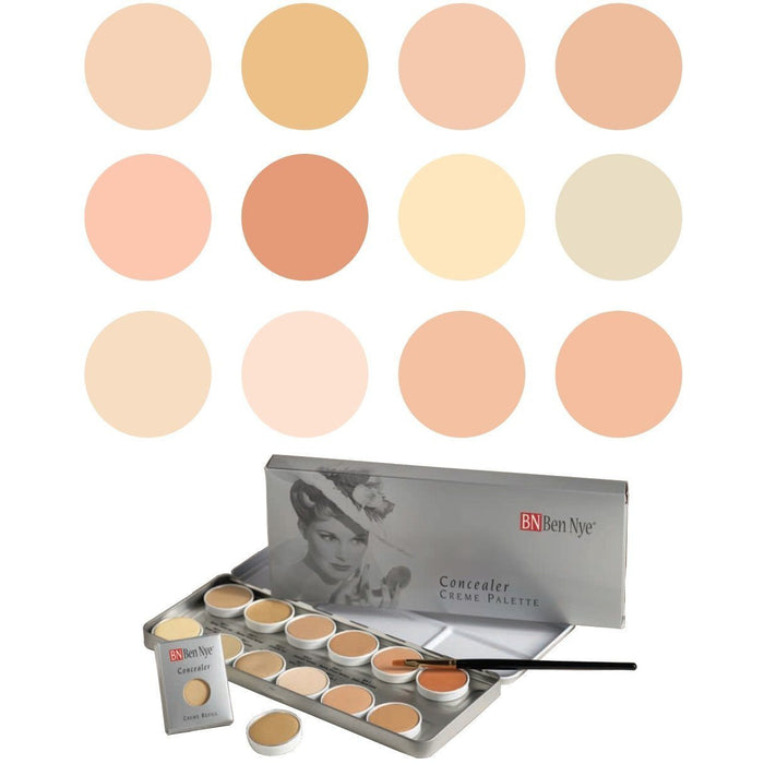 Ben Nye Professional Makeup Concealer Palette - 12 Colors - Make It Up Costumes 