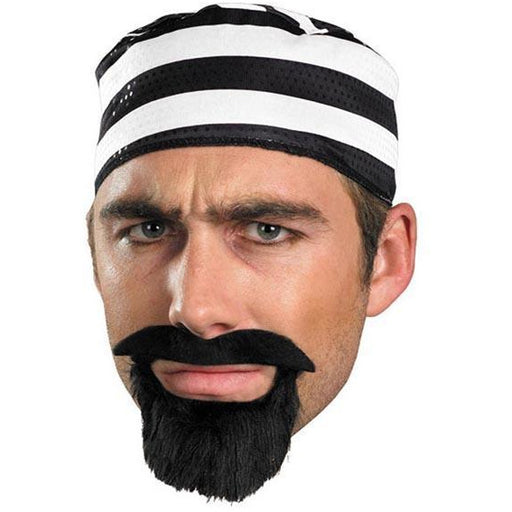 Fake Prisoner Mustache and Beard Set - Make It Up Costumes 
