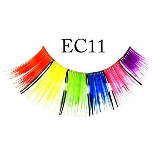 Rainbow Colored Lashes - Make It Up Costumes 