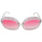 Square 70's Pink Lens Sunglasses - Make It Up Costumes 