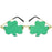 Green Lens Shamrock Sunglasses - Make It Up Costumes 