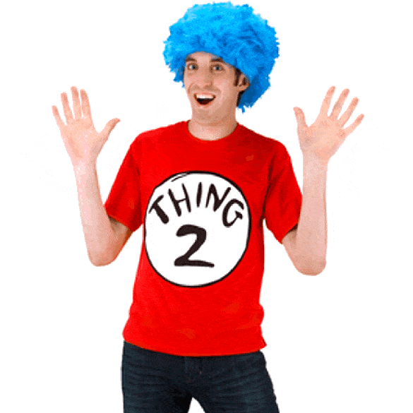 Thing 1 or Thing 2 Costume with Wig - Make It Up Costumes 