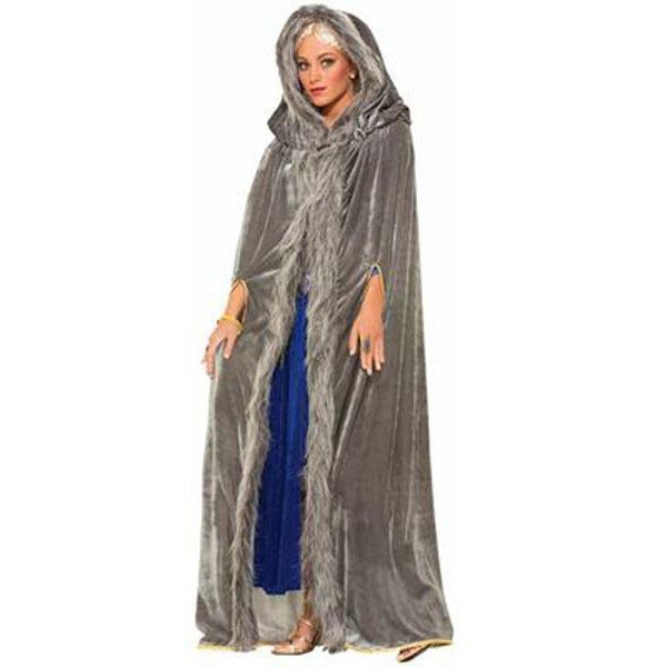 Faux Fur Trimmed Cape - Make It Up Costumes 