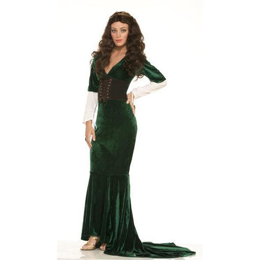 Green Renaissance Dress with Corset - Make It Up Costumes 