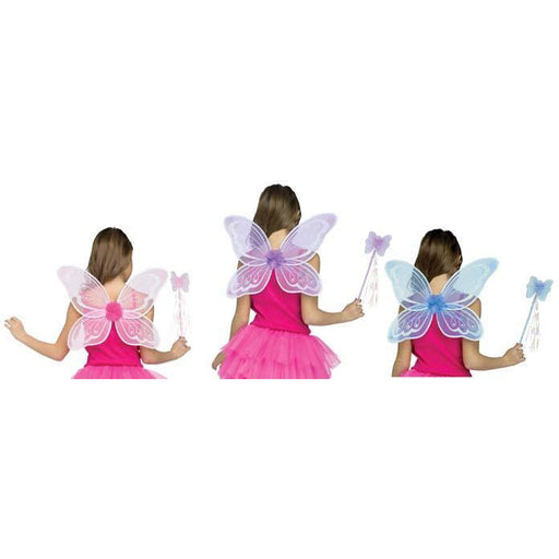 Pastel Fairy Wings and Wand Set - Make It Up Costumes 