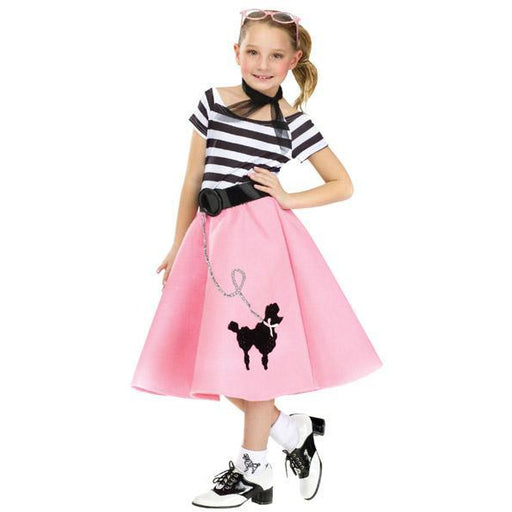 Girl's Poodle Skirt Costume - Make It Up Costumes 
