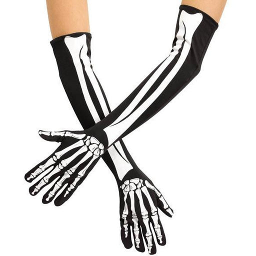 Opera Length Skeleton Gloves - Make It Up Costumes 