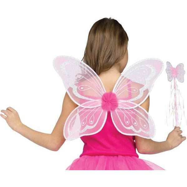 Pastel Fairy Wings and Wand Set - Make It Up Costumes 