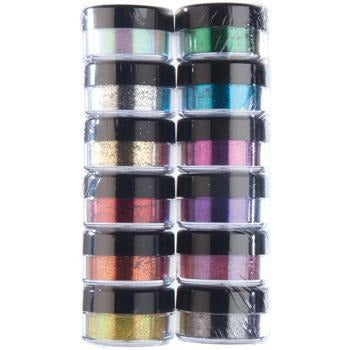 Graftobian Face Painting Glitter Powder Makeup - 12 Pack - Make It Up Costumes 