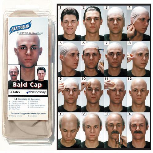 Glatzan Vinyl Bald Cap - Make It Up Costumes 