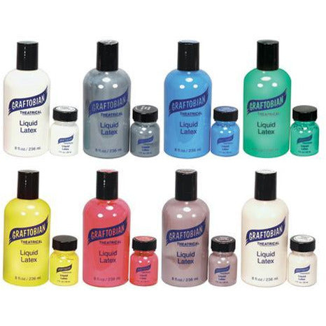 Graftobian Colored Liquid Latex - 8 Color Options - Make It Up Costumes 