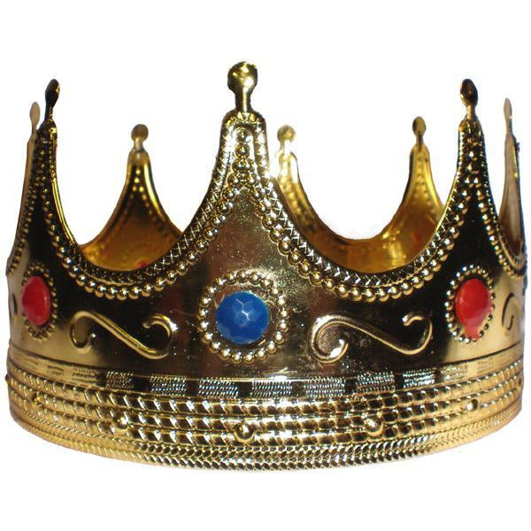 Plastic King's Costume Crown - Make It Up Costumes 