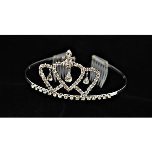 Rhinestone Costume Tiara with Dangles - Make It Up Costumes 