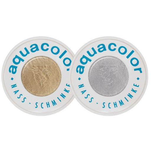 Kryolan Silver and Gold Metallic AquaColor Makeup - Make It Up Costumes 