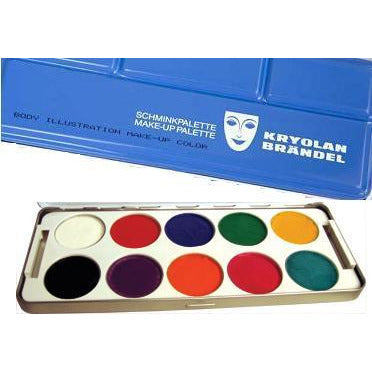 Kryolan Body Illustration Make-Up Color Palette-10 colors - Make It Up Costumes 
