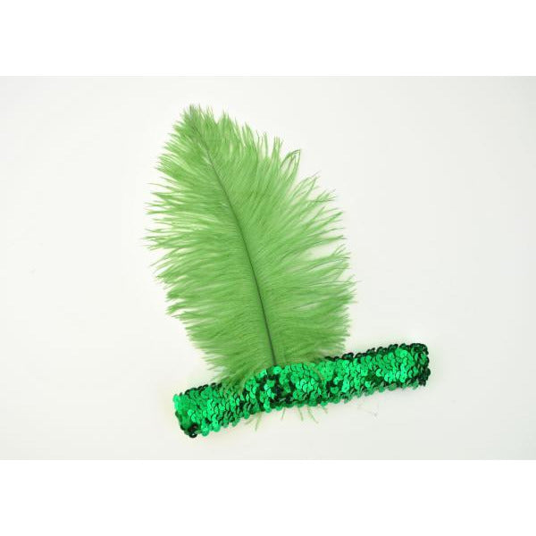 1920's Flapper Headband with Feather - Make It Up Costumes 