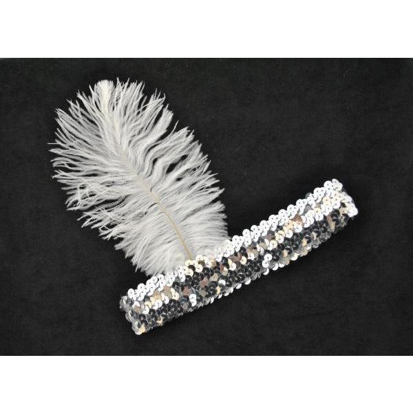 1920's Flapper Headband with Feather - Make It Up Costumes 