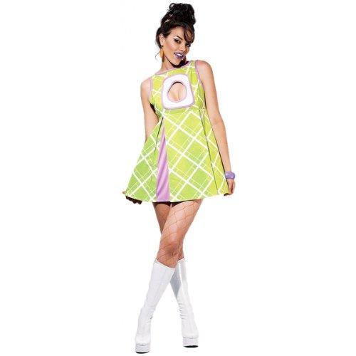 60's Mod Dress Costume - Green - Make It Up Costumes 