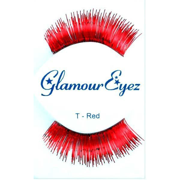 Metallic Red Lashes - Make It Up Costumes 