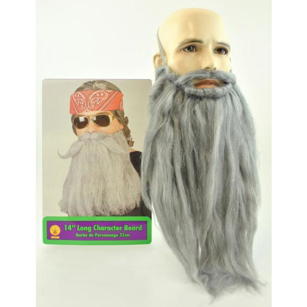 Fake 14" Long Beard and Mustache - Make It Up Costumes 