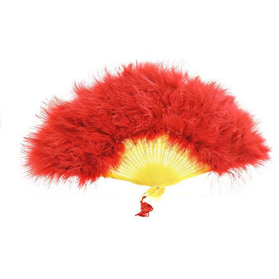 Marabou Feather Hand Fans - Make It Up Costumes 