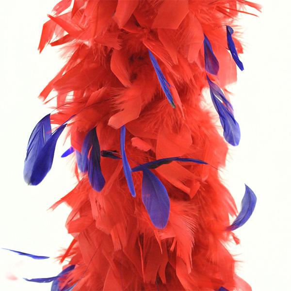 Chandelle Feather Boas with Coque Feathers - Make It Up Costumes 