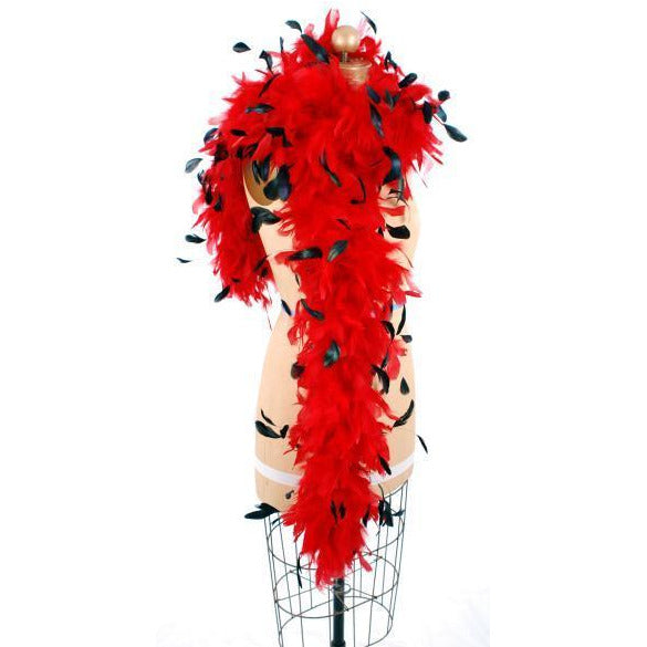 Chandelle Feather Boas with Coque Feathers - Make It Up Costumes 