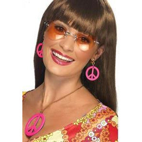 1960's Peace Sign Costume Jewelry Set - Make It Up Costumes 