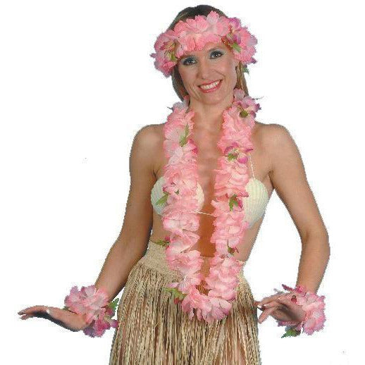 Hawaiian Lei Set with Headband, Bracelets and Necklace - Make It Up Costumes 