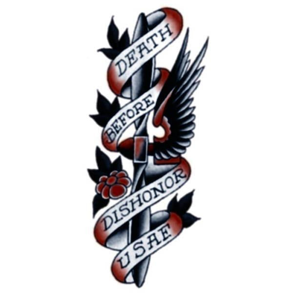1940- USAF Death Before Dishonor Tattoo - Make It Up Costumes 