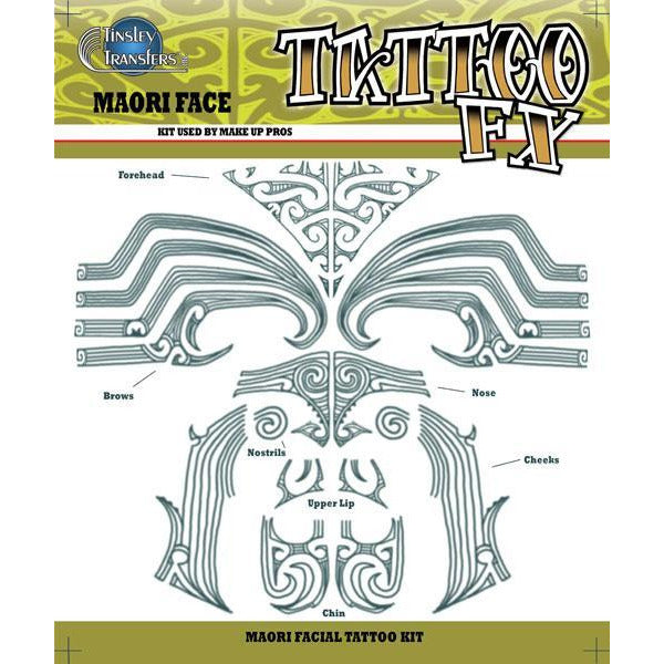 Maori Temporary Tattoo Kit - Make It Up Costumes 