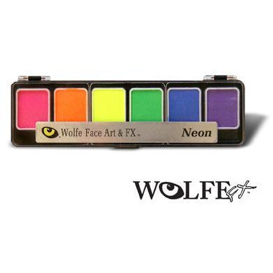 Wolfe FX Black Light Face Paint Makeup Palette - Make It Up Costumes 